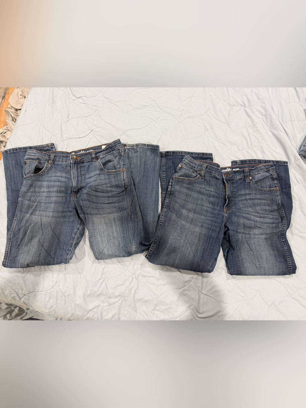 2 Pair! Wrangler Retro Boys Relaxed Straight Jeans 18 Husky